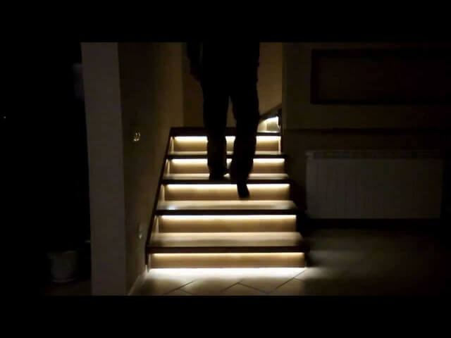 Как сделать освещение и подсветку лестницы своими руками DIY.